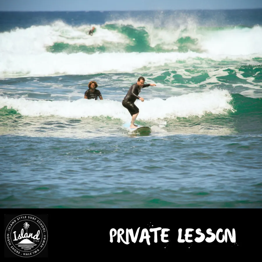 Private Lessons surf lesson students with Island Style Surf School on Oahu